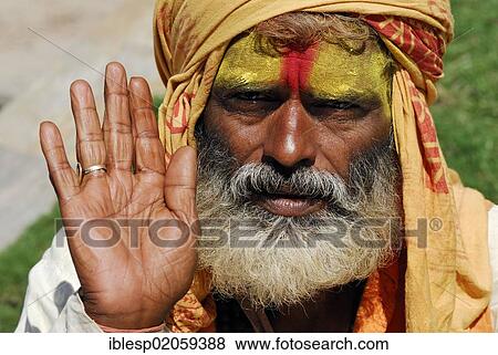 Sadhu, holy man, Pashupatinath, Kathmandu, Nepal, Asia View Large Photo Image Stock Photo - Sadhu, holy man, Pashupatinath, Kathmandu, Nepal, Asia. Fotosearch