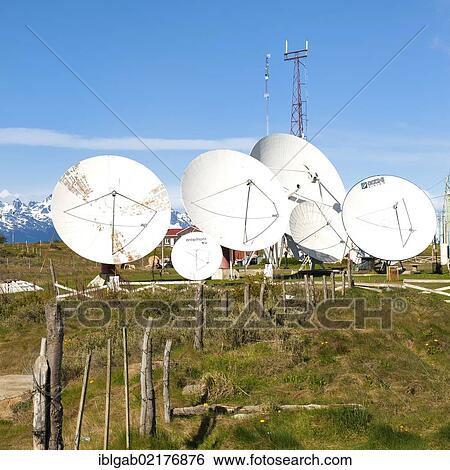 Satellite dishes, Ushuaia, Fireland, Patagonia, Argentina, South America View Large Photo Image Stock Photograph - Satellite dishes, Ushuaia, Fireland, Patagonia, Argentina, South America. Fotosearch