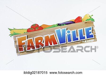 Stock Photography - Screenshot, logo of Farmville, the farming simulation social network game by Zynga. Fotosearch