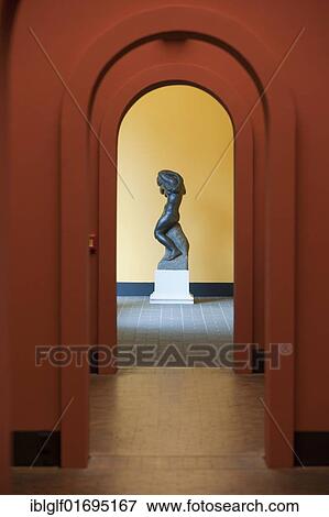 Stock Photo - Sculpture in an archway, Faaborg Museum, Faaborg, South Denmark, Denmark, Europe. Fotosearch
