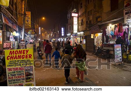 Shopping street in Paharganj, an urban suburb of New Delhi, India, Asia View Large Photo Image Stock Image - Shopping street in Paharganj, an urban suburb of New Delhi, India, Asia. Fotosearch