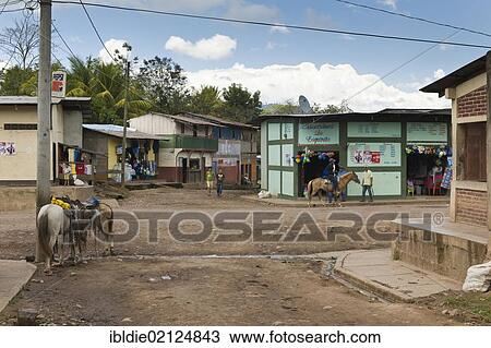 Shops along the main road, village El Naranjo in the northeastern uplands, Nicaragua, Central America, North America View Large Photo Image Stock Image - Shops along the main road, village El Naranjo in the northeastern uplands, Nicaragua, Central America, North America. Fotosearch