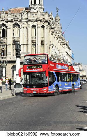 Sightseeing bus, the centre of Havana, Centro Habana, Greater Antilles, Caribbean, Central America, America View Large Photo Image Stock Image - Sightseeing bus, the centre of Havana, Centro Habana, Greater Antilles, Caribbean, Central America, America. Fotosearch