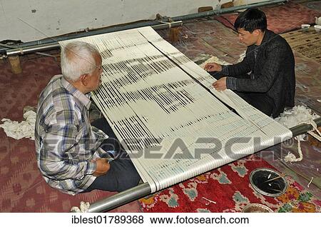 Silk production, Usbek men preparing silk for dyeing, Silk Road, Fergana Valley, Uzbekistan, Central Asia, Asia View Large Photo Image Stock Photo - Silk production, Usbek men preparing silk for dyeing, Silk Road, Fergana Valley, Uzbekistan, Central Asia, Asia. Fotosearch
