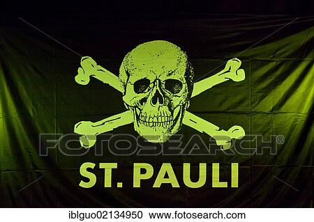 Stock Image - Skull and crossbones with the lettering St. Pauli. Fotosearch