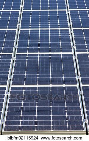 Picture - Solar panels on a house roof, photovoltaic. Fotosearch