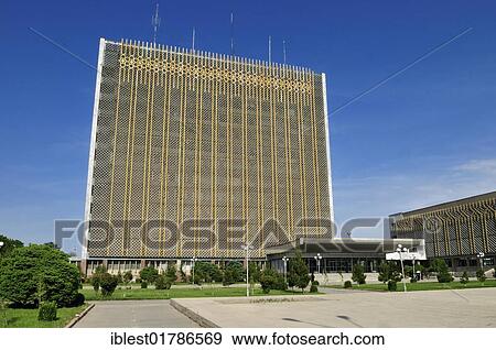 Sovjet style multi-storey building in the new town of Samarkand, Silk Road, Uzbekistan, Central Asia, Asia View Large Photo Image Stock Photo - Sovjet style multi-storey building in the new town of Samarkand, Silk Road, Uzbekistan, Central Asia, Asia. Fotosearch