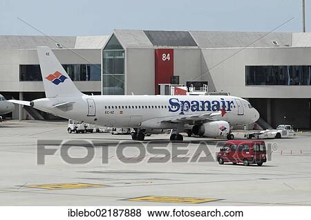 Spanair EC-IIZ Airbus A320, Madrid Airport, Madrid, Spain, Europe View Large Photo Image Stock Photo - Spanair EC-IIZ Airbus A320, Madrid Airport, Madrid, Spain, Europe. Fotosearch