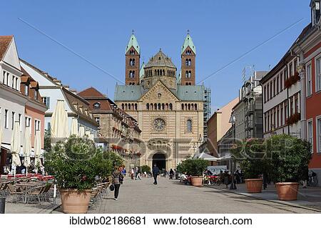 Speyer Cathedral, UNESCO World Heritage Site, with Maximilianstrasse, main street, Speyer, Rhineland-Palatinate, Germany, Europe View Large Photo Image Stock Image - Speyer Cathedral, UNESCO World Heritage Site, with Maximilianstrasse, main street, Speyer, Rhineland-Palatinate, Germany, Europe. Fotosearch