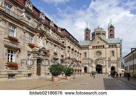 Speyer Cathedral, UNESCO World Heritage Site, with Maximilianstrasse street and Stadthaus, city council, Speyer, Rhineland-Palatinate, Germany, Europe View Large Photo Image Stock Photograph - Speyer Cathedral, UNESCO World Heritage Site, with Maximilianstrasse street and Stadthaus, city council, Speyer, Rhineland-Palatinate, Germany, Europe. Fotosearch