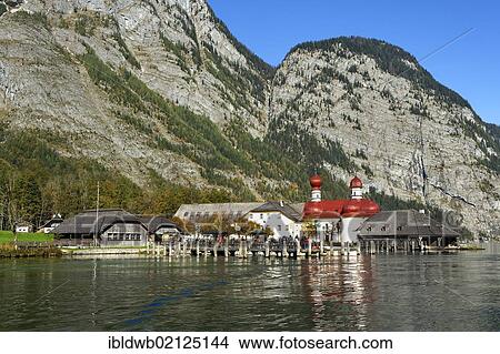 St. Bartholomae church, Lake Koenigsee, Berchtesgadener Land country, Upper Bavaria, Germany, Europe View Large Photo Image Picture - St. Bartholomae church, Lake Koenigsee, Berchtesgadener Land country, Upper Bavaria, Germany, Europe. Fotosearch