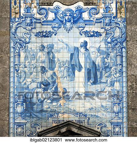 St. Ildefonso Church, detail of the façade, azulejos, depicting a biblical scene, Porto, Unesco World Heritage Site, Portugal, Europe View Large Photo Image Stock Image - St. Ildefonso Church, detail of the façade, azulejos, depicting a biblical scene, Porto, Unesco World Heritage Site, Portugal, Europe. Fotosearch