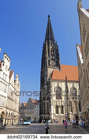 St. Lamberti Church and Prinzipalmarkt square, Muenster, Muensterland, North Rhine-Westphalia, Germany, Europe, PublicGround, Europe View Large Photo Image Picture - St. Lamberti Church and Prinzipalmarkt square, Muenster, Muensterland, North Rhine-Westphalia, Germany, Europe, PublicGround, Europe. Fotosearch