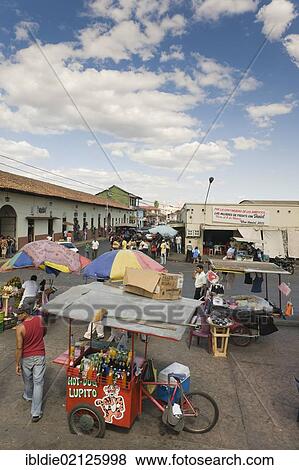 Stalls at the Parque Central, León, Nicaragua, Central America, North America View Large Photo Image Stock Photo - Stalls at the Parque Central, León, Nicaragua, Central America, North America. Fotosearch