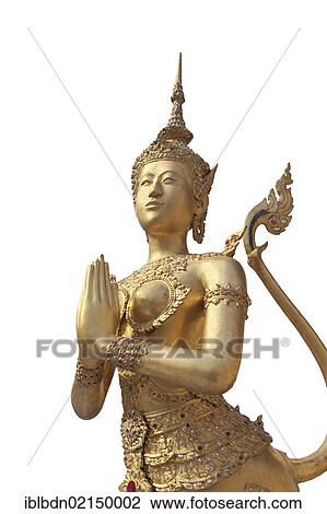 Statue of Kinnari, traditional symbol of feminine beauty, at Wat Phra Kaeo, Wat Phra Kaew, the Royal Grand Palace, Bangkok, Thailand, Asia View Large Photo Image Stock Image - Statue of Kinnari, traditional symbol of feminine beauty, at Wat Phra Kaeo, Wat Phra Kaew, the Royal Grand Palace, Bangkok, Thailand, Asia. Fotosearch