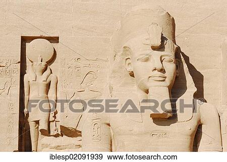 Stock Photo - Statues in the Great Temple of Pharaoh Ramses II, Abu Simbel, Nubia, Egypt, Africa. Fotosearch