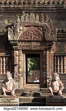 Statues of the Hanuman deity as temple guardians, Banteay Srei temple, Citadel of the Women, Angkor, Cambodia, Southeast Asia, Asia View Large Photo Image Stock Image - Statues of the Hanuman deity as temple guardians, Banteay Srei temple, Citadel of the Women, Angkor, Cambodia, Southeast Asia, Asia. Fotosearch