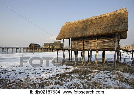 Stilt houses, Unteruhldingen on Lake Constance, Baden-Wuerttemberg, Germany, Europe View Large Photo Image Picture - Stilt houses, Unteruhldingen on Lake Constance, Baden-Wuerttemberg, Germany, Europe. Fotosearch