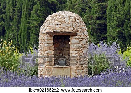 Stone cottage with a well in a field of Lavender (Lavandula angustifolia), Vaucluse, Provence-Alpes-Cote d'Azur, Southern France, France, Europe, PublicGround, Europe View Large Photo Image Stock Image - Stone cottage with a well in a field of Lavender (Lavandula angustifolia), Vaucluse, Provence-Alpes-Cote d'Azur, Southern France, France, Europe, PublicGround, Europe. Fotosearch