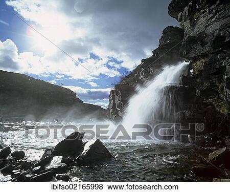 Storulfossen or Bruresløret, waterfall of the Store Ula river, with rainbow, near Mysusæter, Mysuseter, Rondane National Park, Norway, Scandinavia, Europe View Large Photo Image Stock Photo - Storulfossen or Bruresløret, waterfall of the Store Ula river, with rainbow, near Mysusæter, Mysuseter, Rondane National Park, Norway, Scandinavia, Europe. Fotosearch
