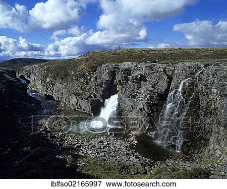Storulfossen or Bruresløret, waterfalls of the Store Ula river, with rainbow, near Mysusæter, Mysuseter, Rondane National Park, Norway, Scandinavia, Europe View Large Photo Image Stock Photo - Storulfossen or Bruresløret, waterfalls of the Store Ula river, with rainbow, near Mysusæter, Mysuseter, Rondane National Park, Norway, Scandinavia, Europe. Fotosearch