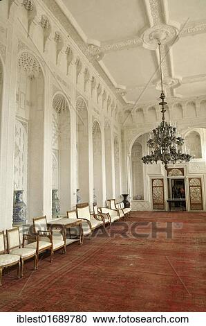 Stock Image - Summer palace of the last Emir of Bukhara, Buchara, Silk Road, Unesco World Heritage Site, Uzbekistan, Central Asia, Asia. Fotosearch
