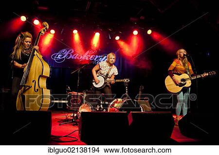 Picture - Swedish siblings band Baskery performing live in the Schueuer concert hall, Lucerne, Switzerland, Europe. Fotosearch