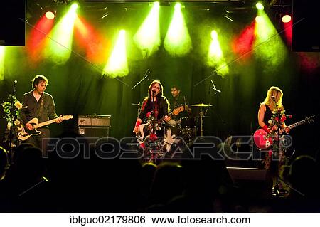 Stock Photograph - Swiss band Delilah performing live in the Schueuer concert hall, Lucerne, Switzerland, Europe. Fotosearch