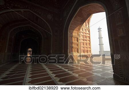 Taj Mahal, UNESCO World Heritage, seen through one of the huge gates of the surrounding buildings, Agra, Uttar Pradesh, India, Asia View Large Photo Image Stock Image - Taj Mahal, UNESCO World Heritage, seen through one of the huge gates of the surrounding buildings, Agra, Uttar Pradesh, India, Asia. Fotosearch