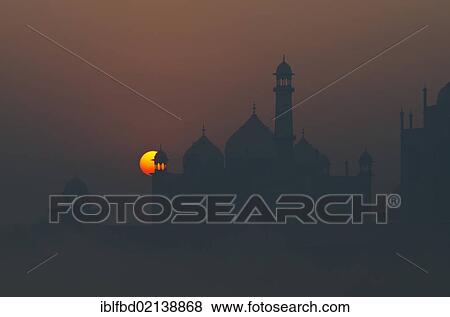 Taj Mahal, UNESCO World Heritage Site, at sunset, Agra, Uttar Pradesh, India, Asia View Large Photo Image Stock Photo - Taj Mahal, UNESCO World Heritage Site, at sunset, Agra, Uttar Pradesh, India, Asia. Fotosearch