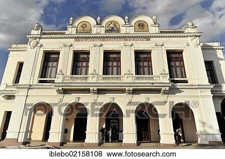Stock Photo - Teatro Toomas Terry, built from 1886 - 1889, Cienfuegos, Cuba, Greater Antilles, Caribbean, Central America, America, North America. Fotosearch
