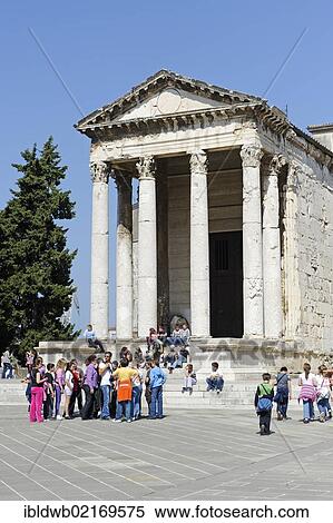 Temple of Augustus, Forum, Pula, Istria, Croatia, Europe View Large Photo Image Stock Photography - Temple of Augustus, Forum, Pula, Istria, Croatia, Europe. Fotosearch