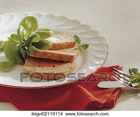 Picture - Terrine of smoked ham, cold starter, Sweden, Europe. Fotosearch