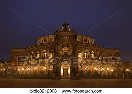 The floodlit Semperoper operahouse, Dresden, Saxony, Germany, Europe View Large Photo Image Stock Image - The floodlit Semperoper operahouse, Dresden, Saxony, Germany, Europe. Fotosearch