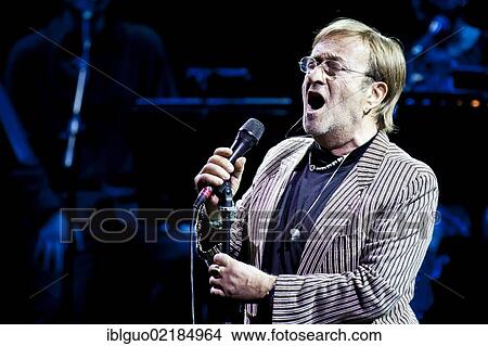 Picture - The Italian singer Lucio Dalla performing live at the concert hall of the KKL in Lucerne, Switzerland, Europe. Fotosearch