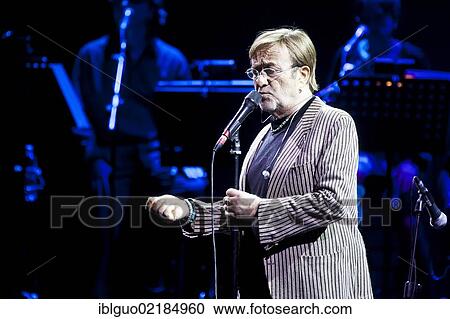 Stock Image - The Italian singer Lucio Dalla performing live at the concert hall of the KKL in Lucerne, Switzerland, Europe. Fotosearch