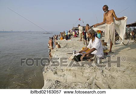The Sangam, the confluence of the holy rivers Ganges, Yamuna and Saraswati, in Allahabad, busy with pilgrims, Allahabad, Uttar Pradesh, India, Asia View Large Photo Image Stock Photo - The Sangam, the confluence of the holy rivers Ganges, Yamuna and Saraswati, in Allahabad, busy with pilgrims, Allahabad, Uttar Pradesh, India, Asia. Fotosearch
