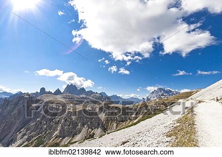 Three Peaks hiking trail, Alta Pusteria, Dolomites of Sesto, Italy, Europe View Large Photo Image Stock Image - Three Peaks hiking trail, Alta Pusteria, Dolomites of Sesto, Italy, Europe. Fotosearch