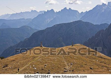 Three Peaks hiking trail, Alta Pusteria, Dolomites of Sesto, Italy, Europe View Large Photo Image Stock Photo - Three Peaks hiking trail, Alta Pusteria, Dolomites of Sesto, Italy, Europe. Fotosearch