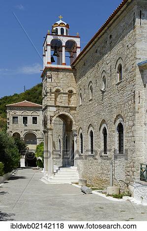 Timion Stavrou Monastery, Samos Island, Aegean Sea, southern Sporades islands, Greece, Europe View Large Photo Image Stock Photo - Timion Stavrou Monastery, Samos Island, Aegean Sea, southern Sporades islands, Greece, Europe. Fotosearch