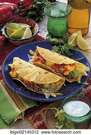 Tortillas stuffed with minced beef, hot starter, Mexico, North America View Large Photo Image Stock Image - Tortillas stuffed with minced beef, hot starter, Mexico, North America. Fotosearch