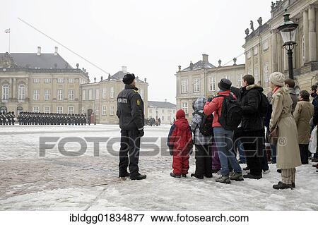 Tourists at the Changing of the Guard, Amalienborg Palace, Copenhagen, Denmark, Europe View Large Photo Image Stock Photo - Tourists at the Changing of the Guard, Amalienborg Palace, Copenhagen, Denmark, Europe. Fotosearch