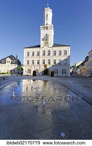 Town Hall, Schneeberg, Saxony, Germany, Europe View Large Photo Image Stock Photo - Town Hall, Schneeberg, Saxony, Germany, Europe. Fotosearch
