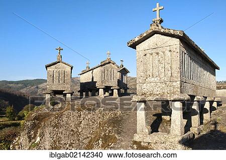 Traditional Espigueiros, granaries, Soajo, Peneda Geres National Park, Minho province, Portugal, Europe View Large Photo Image Stock Image - Traditional Espigueiros, granaries, Soajo, Peneda Geres National Park, Minho province, Portugal, Europe. Fotosearch