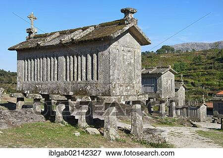 Traditional Espigueiros, granaries, Lindoso, Peneda Geres National Park, Minho province, Portugal, Europe View Large Photo Image Stock Photo - Traditional Espigueiros, granaries, Lindoso, Peneda Geres National Park, Minho province, Portugal, Europe. Fotosearch