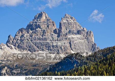 Tre Cime di Lavaredo or Drei Zinnen peaks, Dolomites, Italy, Europe View Large Photo Image Stock Image - Tre Cime di Lavaredo or Drei Zinnen peaks, Dolomites, Italy, Europe. Fotosearch