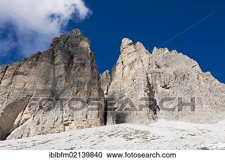 Tre Cime di Lavaredo, Three Peaks, Alta Pusteria, Dolomites of Sesto, Italy, Europe View Large Photo Image Stock Image - Tre Cime di Lavaredo, Three Peaks, Alta Pusteria, Dolomites of Sesto, Italy, Europe. Fotosearch