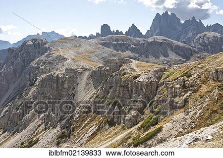 Tre Cime di Lavaredo, Three Peaks region, Alta Pusteria, Dolomites of Sesto, Italy, Europe View Large Photo Image Stock Image - Tre Cime di Lavaredo, Three Peaks region, Alta Pusteria, Dolomites of Sesto, Italy, Europe. Fotosearch