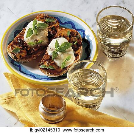 Trentino crostini with mushrooms, hot starter, Italy, Europe View Large Photo Image Stock Image - Trentino crostini with mushrooms, hot starter, Italy, Europe. Fotosearch