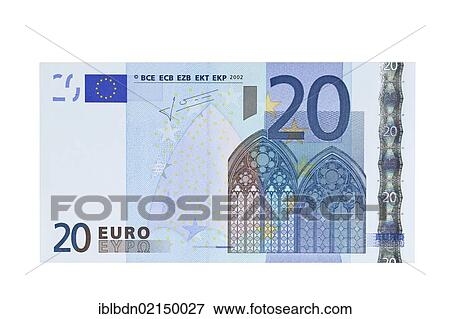 Twenty Euro banknote View Large Photo Image Stock Photo - Twenty Euro banknote. Fotosearch